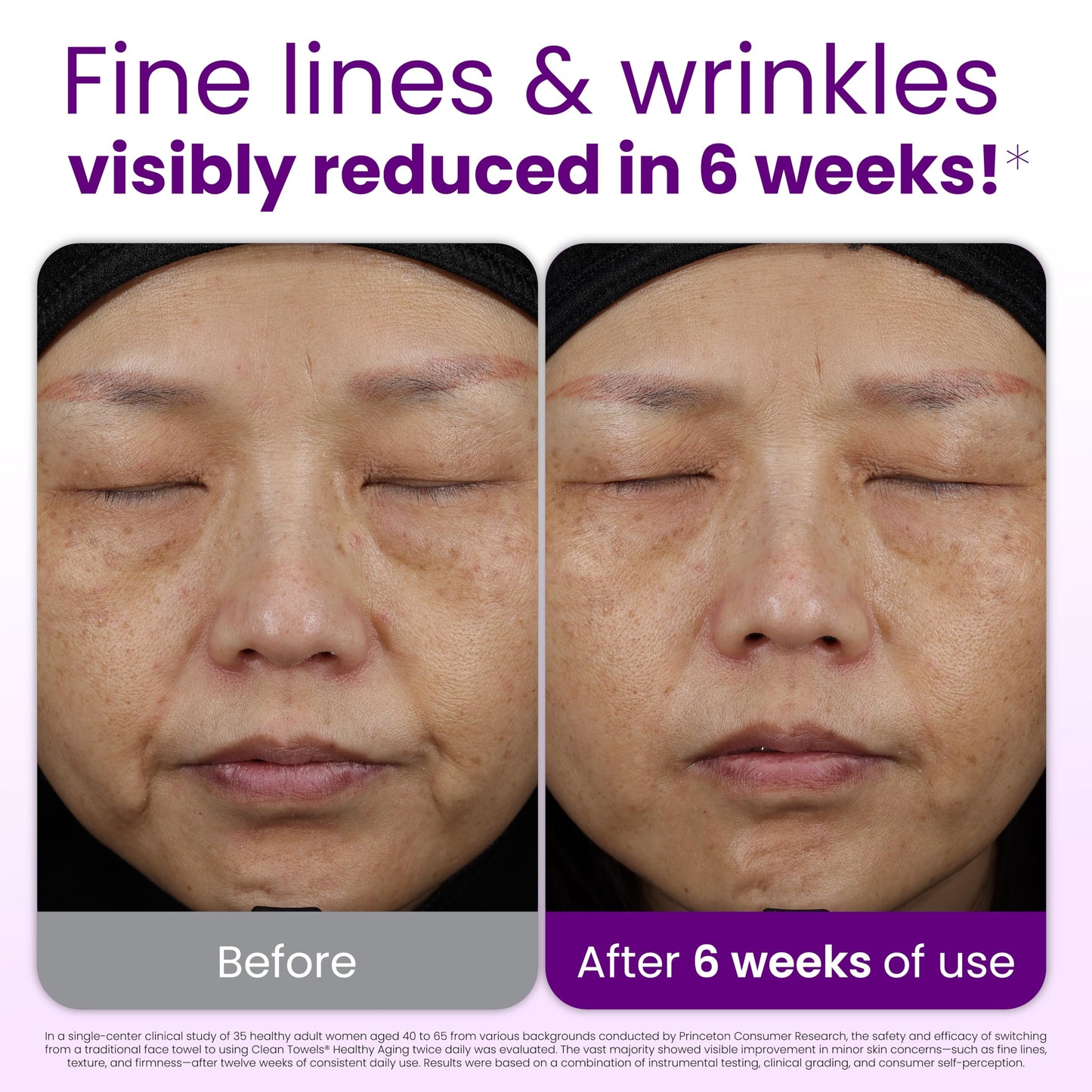 Clean Skin Club Clean Towels XL Healthy Aging™, glättet feine Linien, Falten & Hautstruktur in 6 Wochen, für extra Weichheit behandelt, Einweg-Gesichtshandtücher, Anti-Aging-Abschminktücher, trocken